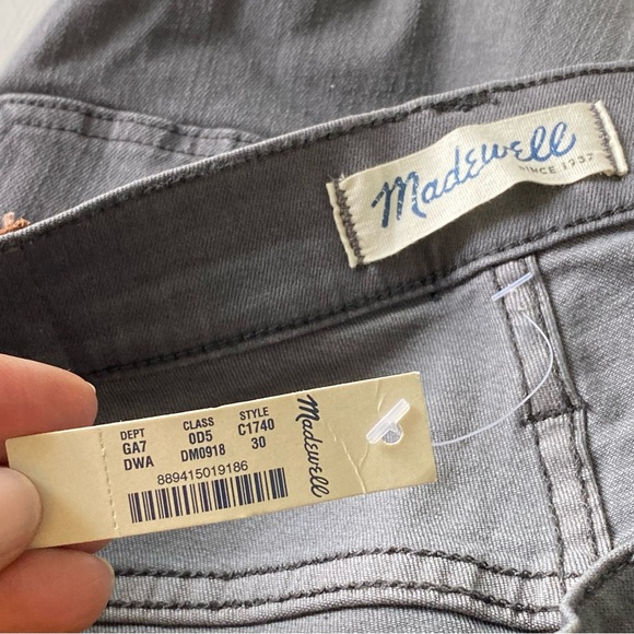 NWT Madewell 9" High-Rise Skinny Jeans in Dusty Wash, Size: UK 30, - Picture 12 of 12